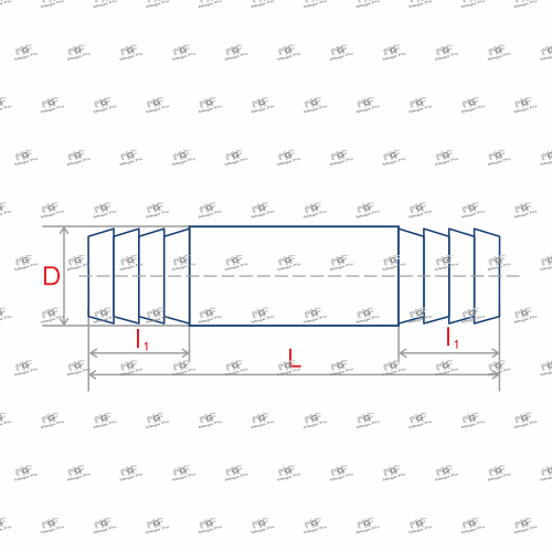 Схема ремонтного прямого соединения ёлочка/ёрш нержавеющего